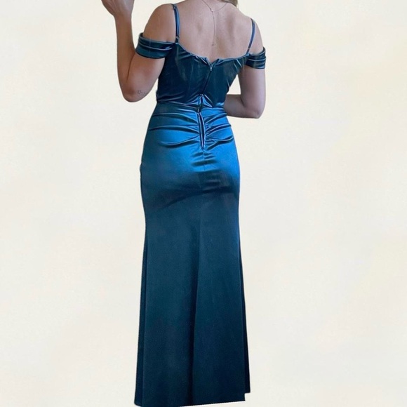 Blue Corset Prom Dress - Picture 4 of 8